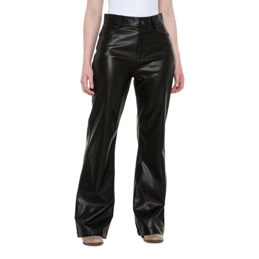 NWT Alp n Rock ANR+ Claren Black Faux Leather Pants Womens Size XL $290